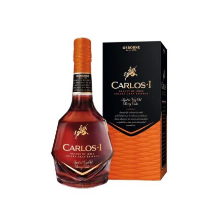 Carlos I 70cl 40% GB +1 Glass ბრენდი კარლოს I 0.7 ლ 40% ყუთით + 1 ჭიქით 8410337098076